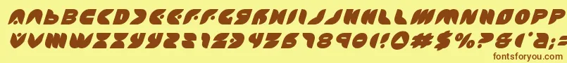 Police puffangeltitleital – polices brunes sur fond jaune