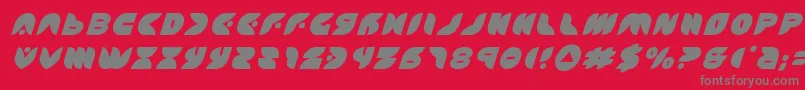 puffangeltitleital-fontti – harmaat kirjasimet punaisella taustalla