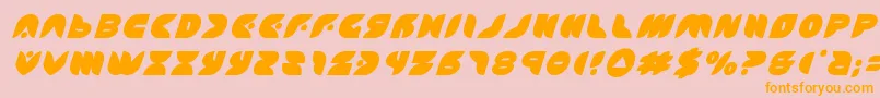 puffangeltitleital Font – Orange Fonts on Pink Background