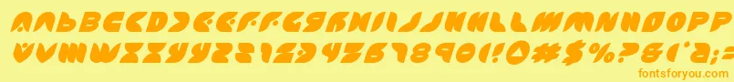 puffangeltitleital Font – Orange Fonts on Yellow Background