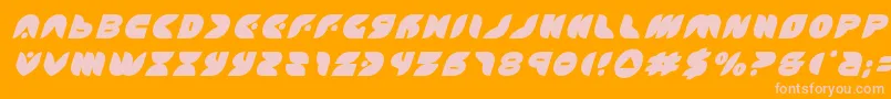 フォントpuffangeltitleital – オレンジの背景にピンクのフォント
