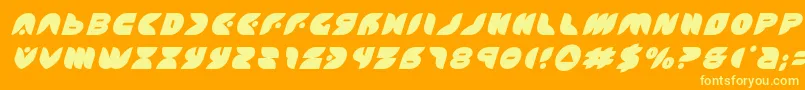 puffangeltitleital Font – Yellow Fonts on Orange Background