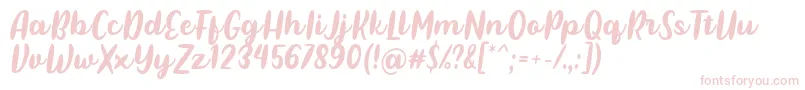 Pulen Font by Rifki 7NTypes Font – Pink Fonts on White Background