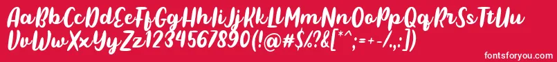 Pulen Font by Rifki 7NTypes Font – White Fonts on Red Background