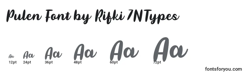 Rozmiary czcionki Pulen Font by Rifki 7NTypes