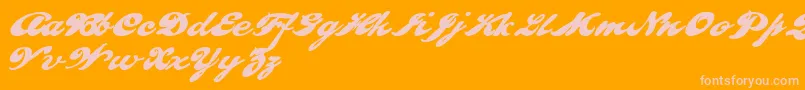 PULLD    Font – Pink Fonts on Orange Background