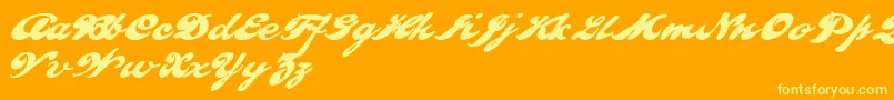PULLD    Font – Yellow Fonts on Orange Background