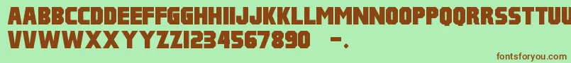 Pulp Fiction M54 Font – Brown Fonts on Green Background