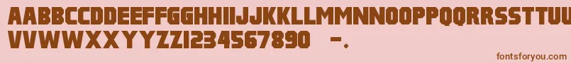 Pulp Fiction M54 Font – Brown Fonts on Pink Background