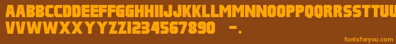 Pulp Fiction M54 Font – Orange Fonts on Brown Background