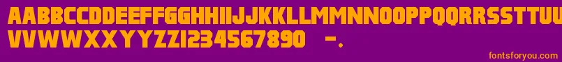 Police Pulp Fiction M54 – polices orange sur fond violet