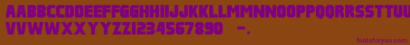 Pulp Fiction M54 Font – Purple Fonts on Brown Background