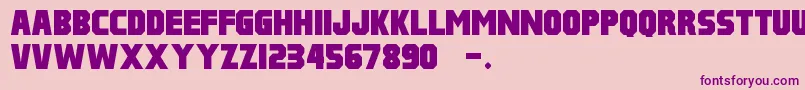 Pulp Fiction M54 Font – Purple Fonts on Pink Background