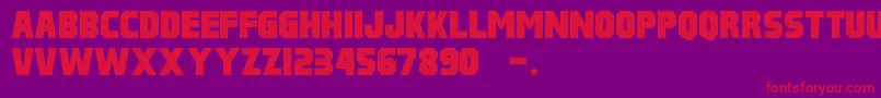 Pulp Fiction M54 Font – Red Fonts on Purple Background