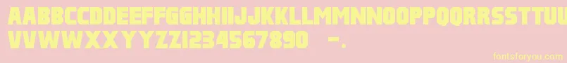 Pulp Fiction M54 Font – Yellow Fonts on Pink Background