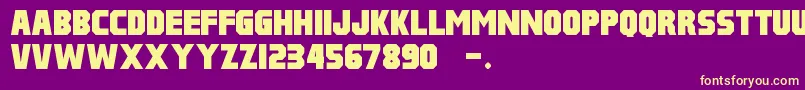 Pulp Fiction M54 Font – Yellow Fonts on Purple Background