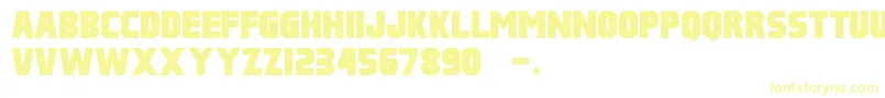 Pulp Fiction M54 Font – Yellow Fonts on White Background