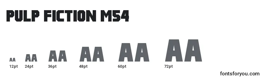 Pulp Fiction M54 Font Sizes