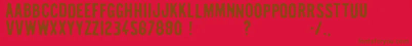 Pulp Headlines Font – Brown Fonts on Red Background