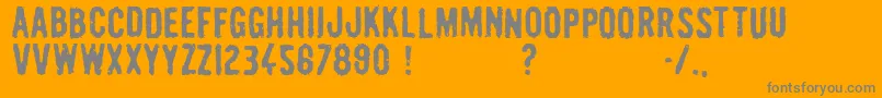 Pulp Headlines Font – Gray Fonts on Orange Background