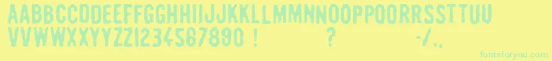 Więcej informacji o czcionce Pulp Headlines Czcionka Pulp Headlines – zielone czcionki na żółtym tle