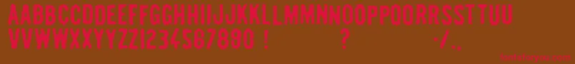 Pulp Headlines Font – Red Fonts on Brown Background