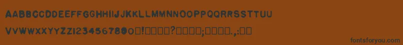 Pulp plain Font – Black Fonts on Brown Background