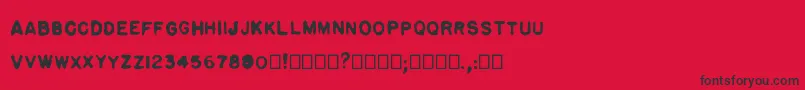 Pulp plain Font – Black Fonts on Red Background