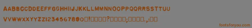 Pulp plain Font – Brown Fonts on Gray Background
