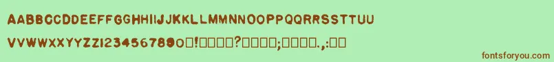Pulp plain Font – Brown Fonts on Green Background
