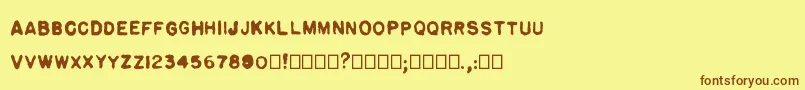 Pulp plain Font – Brown Fonts on Yellow Background