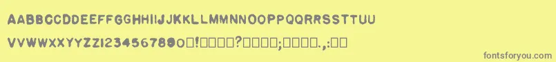 Pulp plain Font – Gray Fonts on Yellow Background