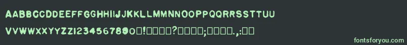 Pulp plain Font – Green Fonts on Black Background