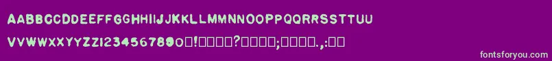 Pulp plain Font – Green Fonts on Purple Background