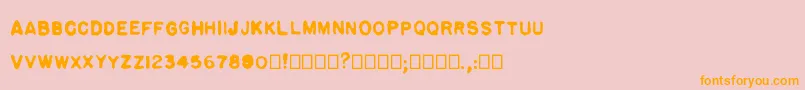 Pulp plain Font – Orange Fonts on Pink Background