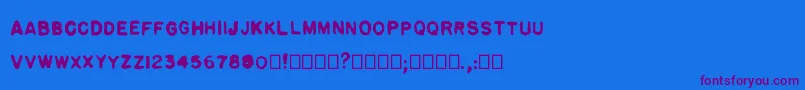 Pulp plain Font – Purple Fonts on Blue Background