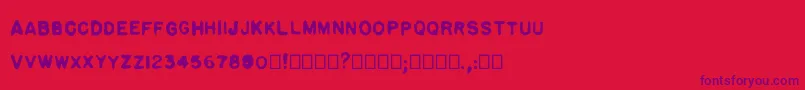 Pulp plain Font – Purple Fonts on Red Background