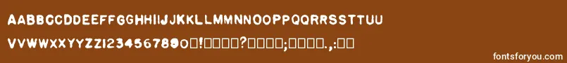 Pulp plain Font – White Fonts on Brown Background