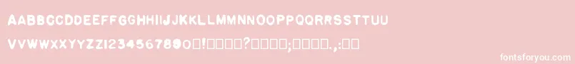 Pulp plain Font – White Fonts on Pink Background