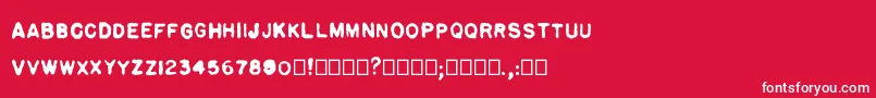 Pulp plain Font – White Fonts on Red Background