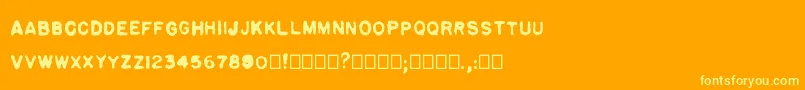 Pulp plain Font – Yellow Fonts on Orange Background