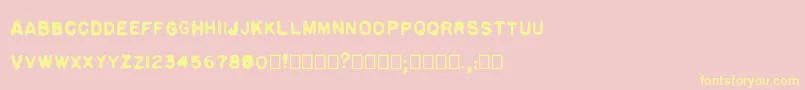 Pulp plain Font – Yellow Fonts on Pink Background