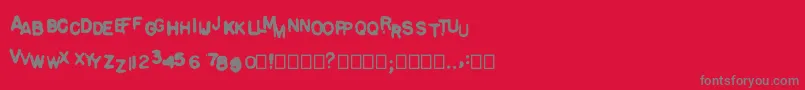 Pulp Stories Font – Gray Fonts on Red Background