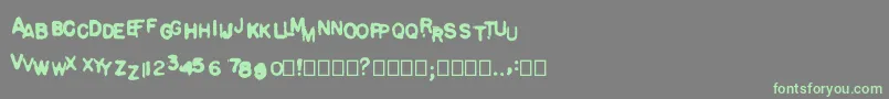 Fonte Pulp Stories – fontes verdes em um fundo cinza