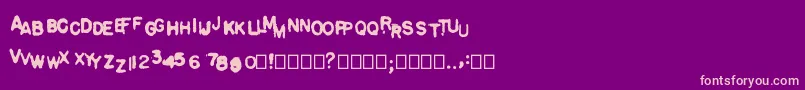 Pulp Stories Font – Pink Fonts on Purple Background