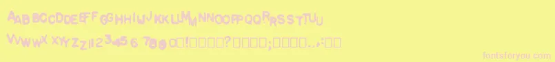 Pulp Stories Font – Pink Fonts on Yellow Background