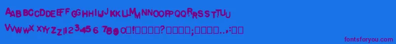 Pulp Stories Font – Purple Fonts on Blue Background