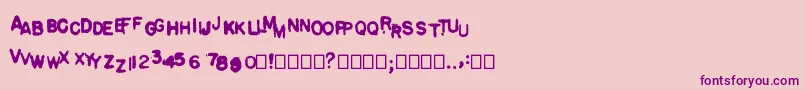 Pulp Stories Font – Purple Fonts on Pink Background