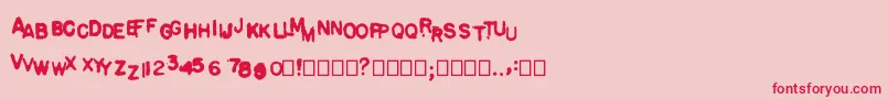 Pulp Stories Font – Red Fonts on Pink Background