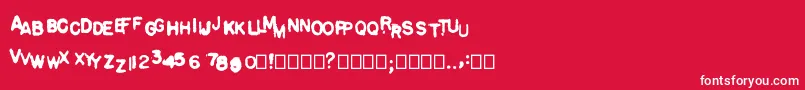 Pulp Stories Font – White Fonts on Red Background